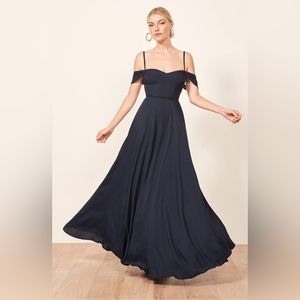 Reformation Maxi Poppy Dress Navy